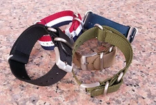 22mm Luminox 3 SOLID STAINLESS Rings, Buckle Nylon Watch Band Strap Men, 2 Pins