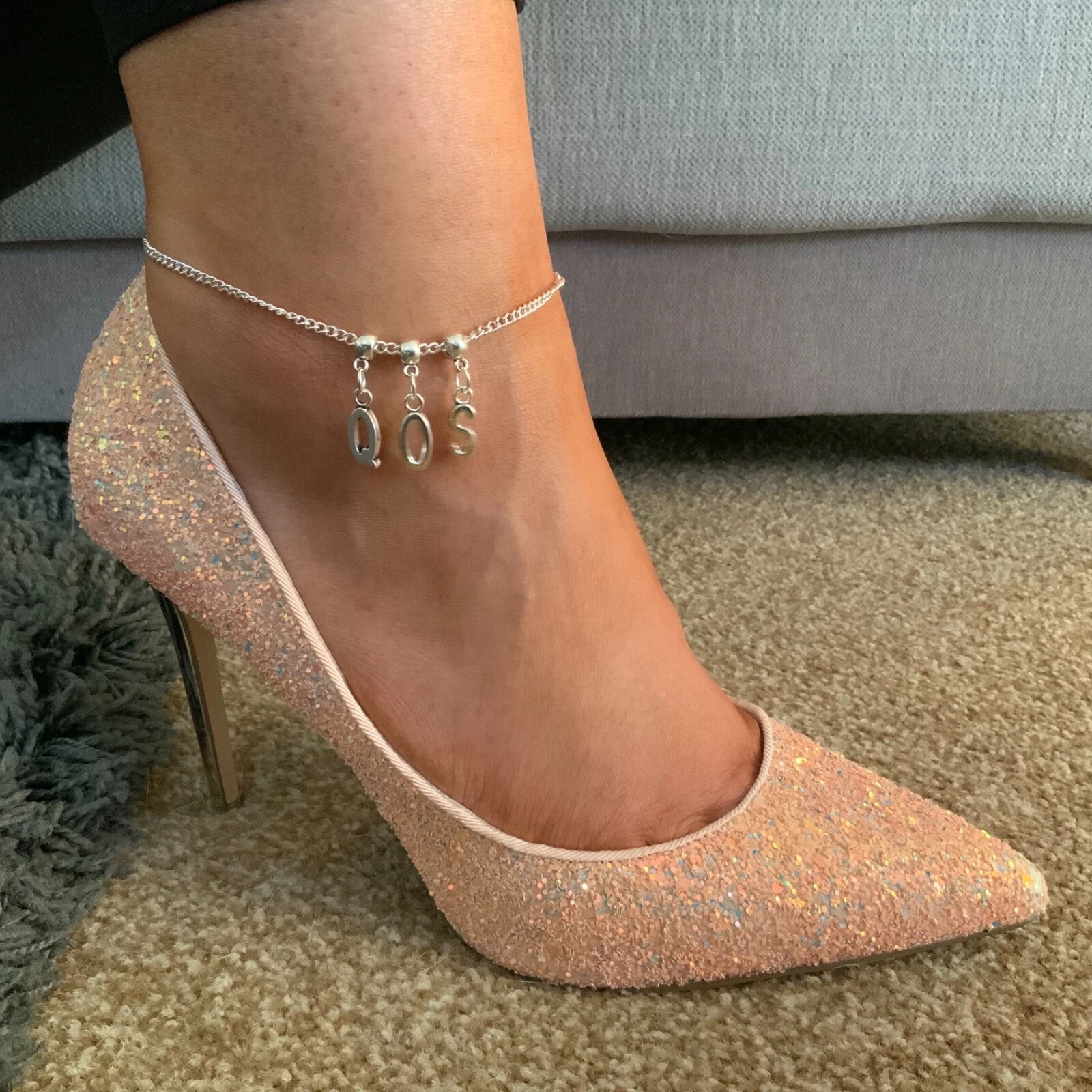 Queen OF SPADES Hotwife Anklet Cuckold Anklet, swinger Threesome Ankle jewellery