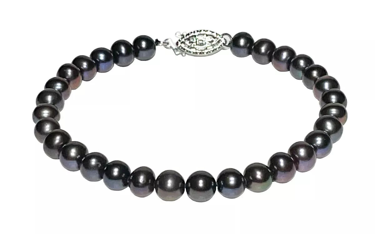 Grey 6-6.5 mm Freshwater Pearl and Sterling Silver Bead Bracelet – Shiels  Jewellers