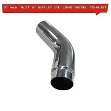 5 Id Inch Inlet To 6 Outlet 23 Oal Diesel Exhaust Chrome Turndown Elbow Tip