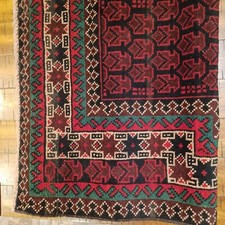 Circa 1950's Turkish Wool Prayer Rug Wool Hand Knotted 60" x 32.5" BEAUTIFUL
