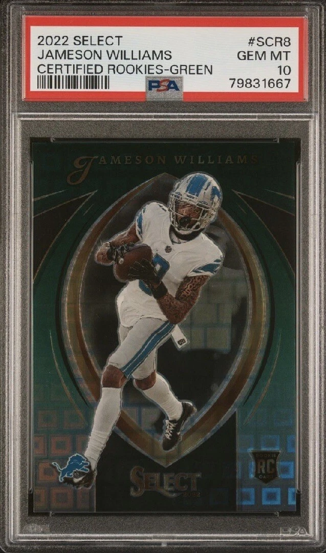 Jameson Williams Panini Select Select Certified Rookies #SCR8 Green