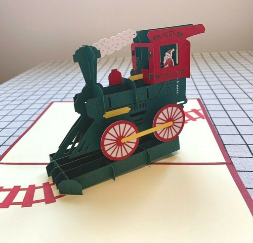 3D Pop Up Christmas Card Steam Train - Picture 3 of 4