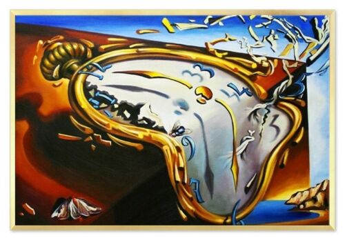 Schmelzende Uhren - Salvador Dali - Bild Ölgemälde Leinwand - 63x93 cm - G109715 - Bild 1 von 3