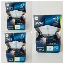 Lot of 3 HD Light Decorative G25 Bulb 40W Clear Finish 265 Lumens