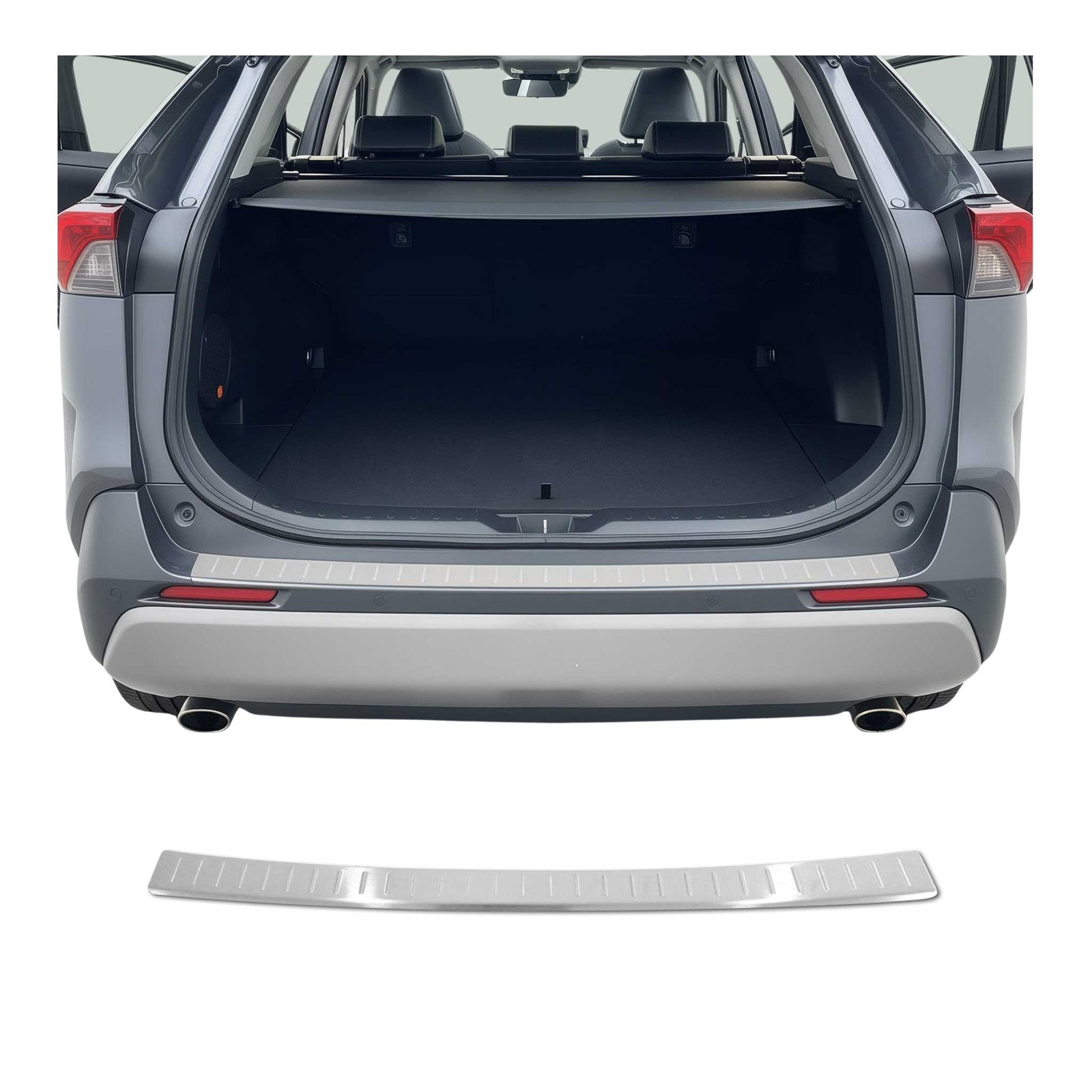 Protection de pare-chocs arrière Toyota RAV4 V 2019-2025 seuil de coffre inox OMAC