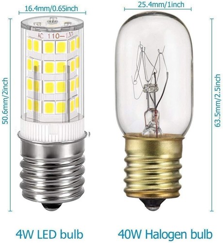 E17 Led Bulb Kei 125V 40W Equivalent Microwave Oven Daylight White 2pack - Picture 2 of 9