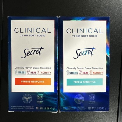 2-pack Secret Clinical Strength Deodorant: Free &Sensitive + Stress Response 