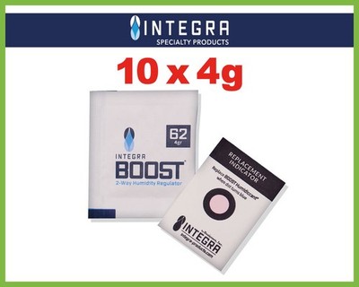 Integra Boost 4g - 62% 10x HumidityPack 2-Wege Feuchtigkeitsregulator wie Boveda