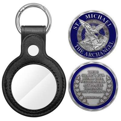 Anwlki St Michael Challenge Coin Saint Medium, Ancient Silver 