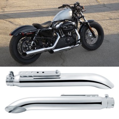 2x 20'' Auspuff Endtopf Schalldämpfer Turn Out für Harley Sportster 1200 883