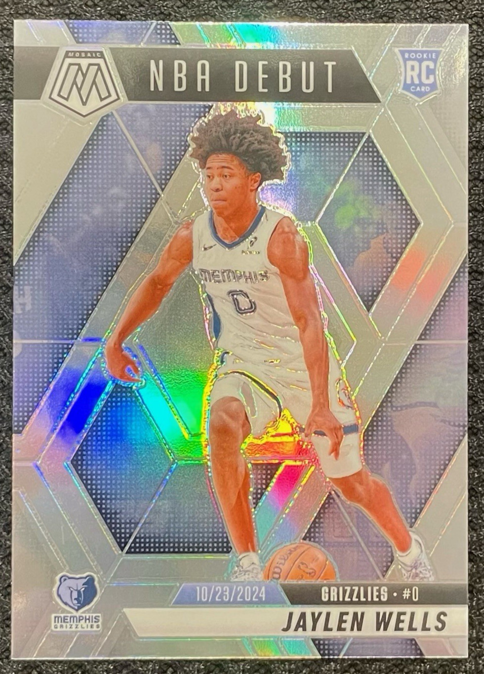 2024-25 Mosaic JAYLEN WELLS RC NBA Debut SILVER PRIZM #260 Memphis Grizzlies