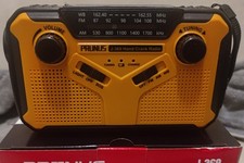 Prunus J-369 11100mWh Emergency Weather Radio Yellow Crank USB Flashlight NEW