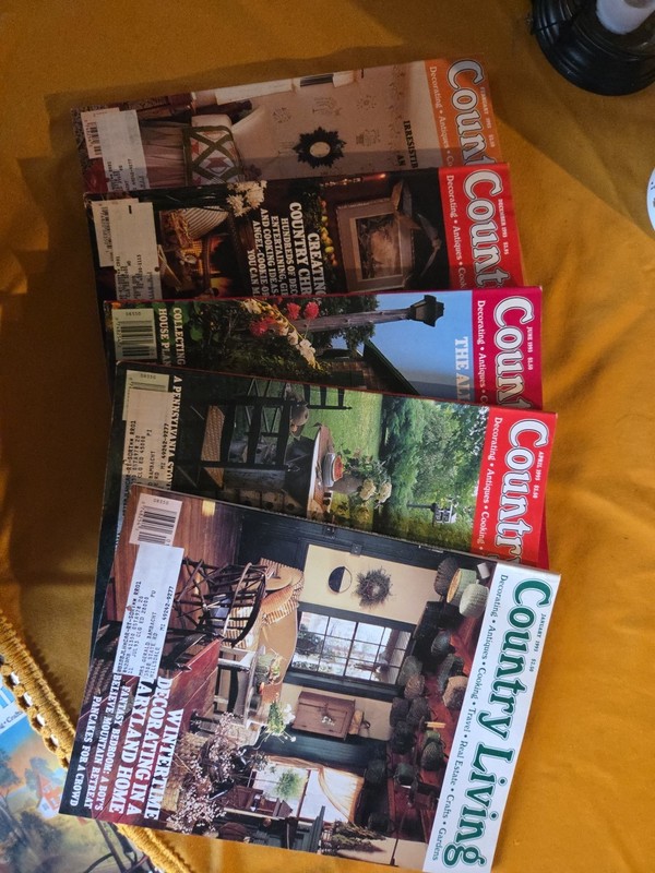 Lot Of 4 Country Living Magazines Feb, June, April,  January 1993