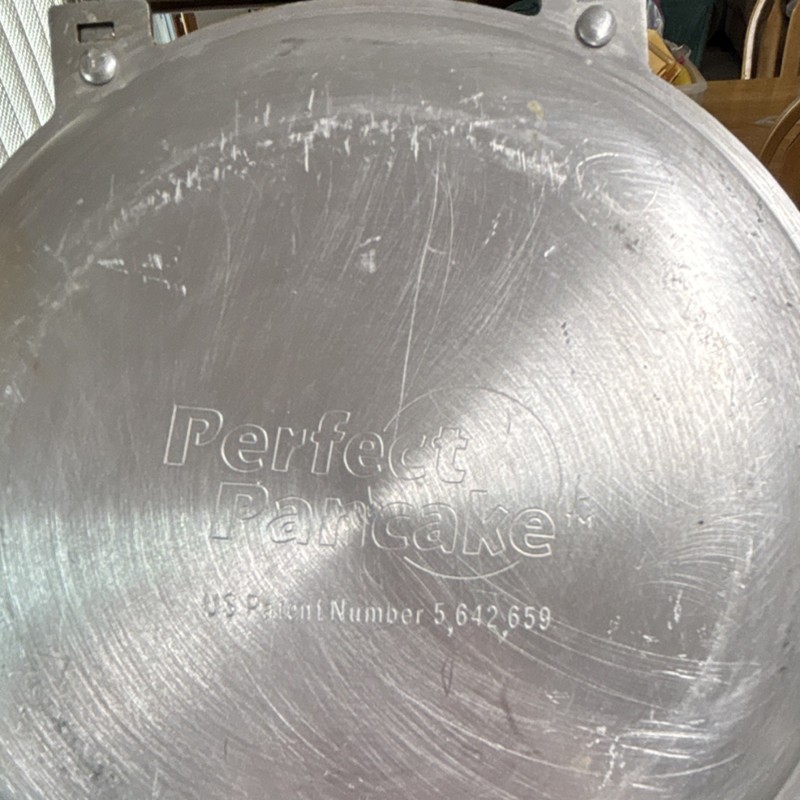 Perfect Pancake Double-Sided Non-Stick Aluminum Frying Pan Black/Silver