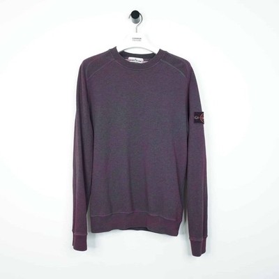 Stone Island Red Dust Colour Treatment Cotton Sweatshirt - Small