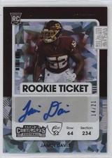 2021 Panini Contenders Rookie Cracked Ice Ticket /21 Jamin Davis #151 Auto 1by8