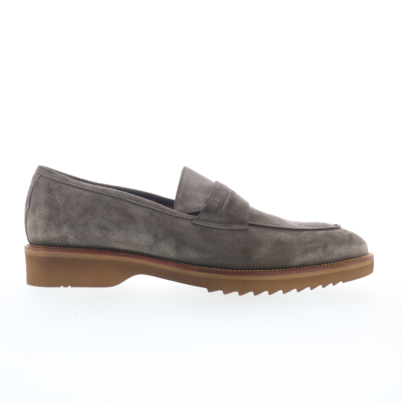 Pastori by Di Bianco Titus Mens Gray Suede Loafers - Slip Ons Casual Shoes 60290₽