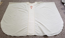 PRIEST CLERGY VESTMENT CHASUBLE OFF WHITE FLEUR DE LIS CROSS LOVELY ORPHREY/YOKE