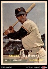 1957 Topps #377 Andre Rodgers Giants 5.5 - EX+