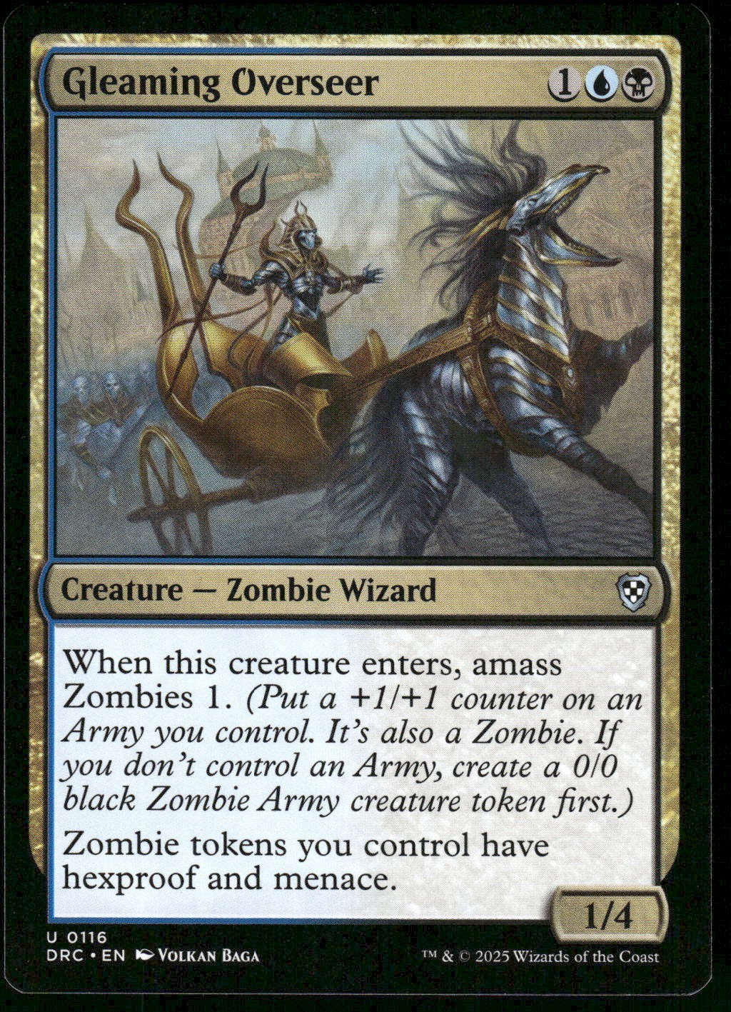 x1 Gleaming Overseer - Commander: Aetherdrift - NM - MTG