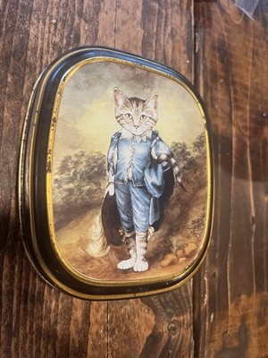 Blue Boy Tin Bentleys of London the Cat Gallery 1990 Cute Whimsical Cottagecore