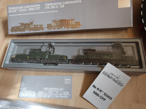 Märklin H0 33002 Set 2x „Krokodil“ – Schweiz Be6/8 – DB BR 194 - unbespielt | Zustand: Neu: Sonstige (siehe Artikelbeschreibung)