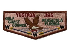 OA:  Yustaga Lodge 385 S4 PINK flap, Gulf Coast Council, FL