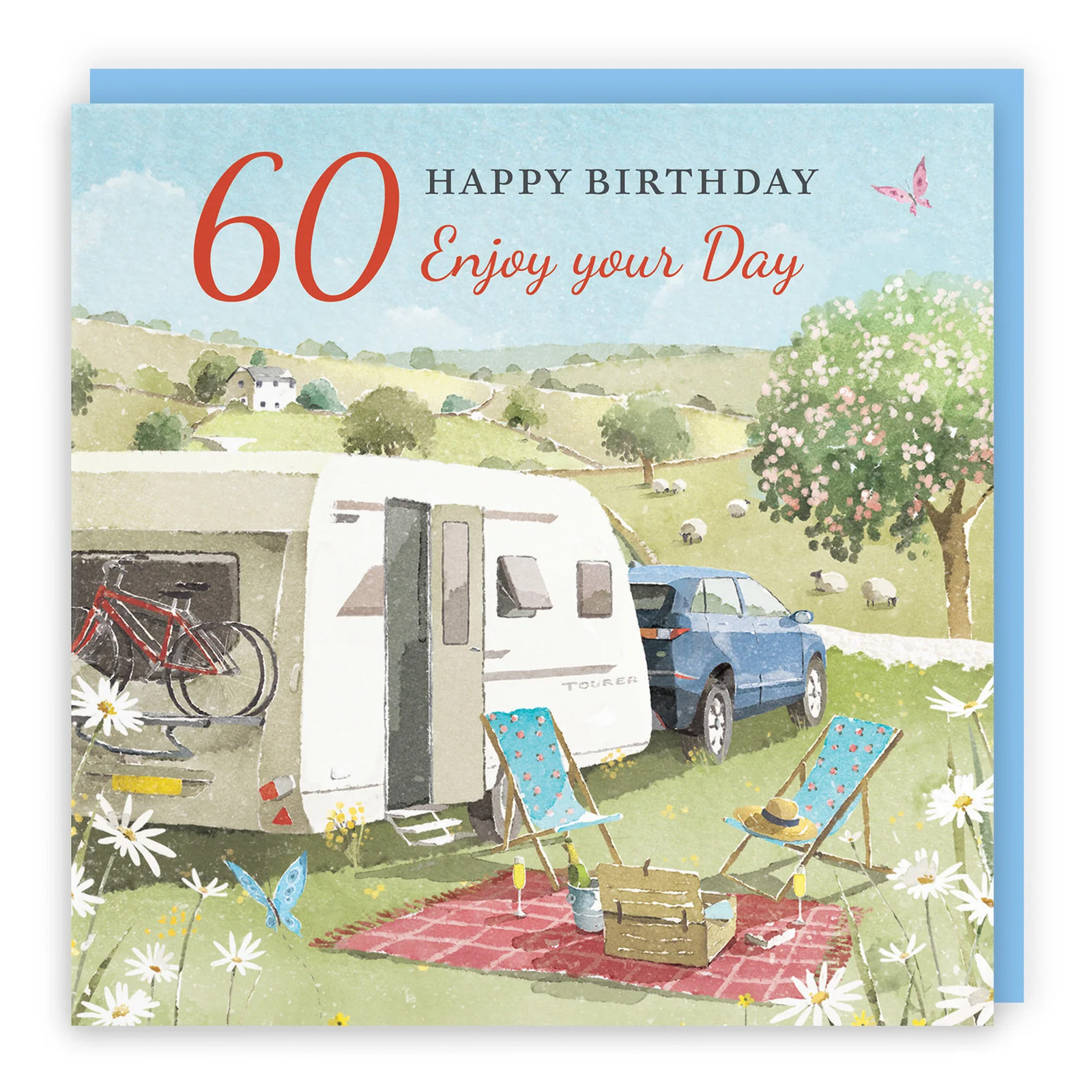 60th Birthday Card Caravan Holiday Milo's Gallery