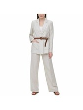 CALVIN KLEIN Womens White Wear To Work Blazer Jacket 6