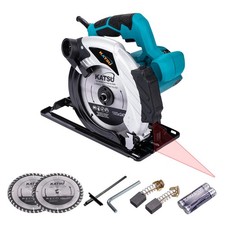 KATSU 185mm 1600W Circular Saw with Laser Guide & 2 Blades