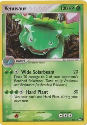 Heavy Play x 1 Venusaur - 6/17 - Holo Rare POP Series 2