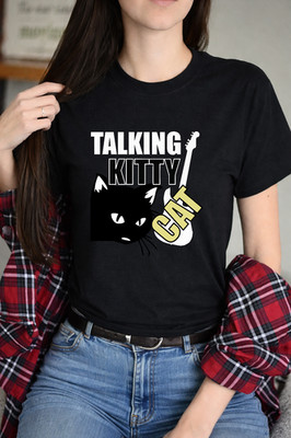 Talking Kitty Cat T-Shirt Made in USA, Size S to 5XL
