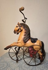 Antique Wooden Carved Carousel Horse Rocking PonyToy Paint Decorated Folk Art C