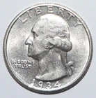 1934 Washington Quarter AU (K290)