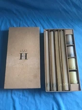 New Boxed Set 8 Vintage John Hardy 100% Beeswax Candles ~ 4 Tapers & 4 Votives