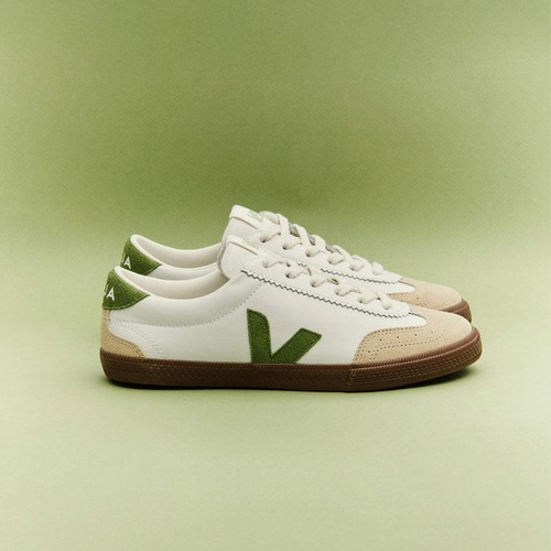 Veja Womens Volley Leather White Kiwi Bark - Bild 4 von 11