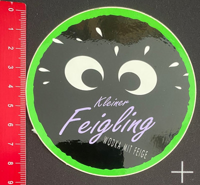 Kleiner Feigling    Aufkleber/Sticker   Wodka mit Feige    170616175