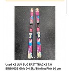 K2 Luv Bug Girls Downhill Skis Pink 130cm with Marker Fasttrack2 7.0 Bindings