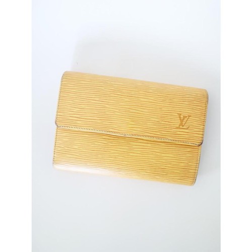Louis Vuitton Porte Tresor Etui Papier Epi Wallet Yellow Used From Japan