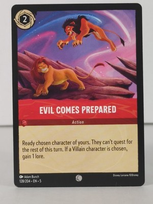 Evil Comes Prepared - Shimmering Skies - Lorcana - #128 - singles