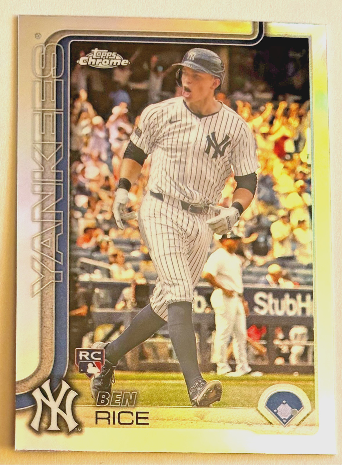 2025 Topps Chrome BEN RICE Rookie Refractor #139 New York Yankees RC