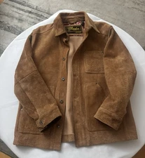 Master Supply Co Brown Leather Field Jacket Full Grain Cowhide Western L