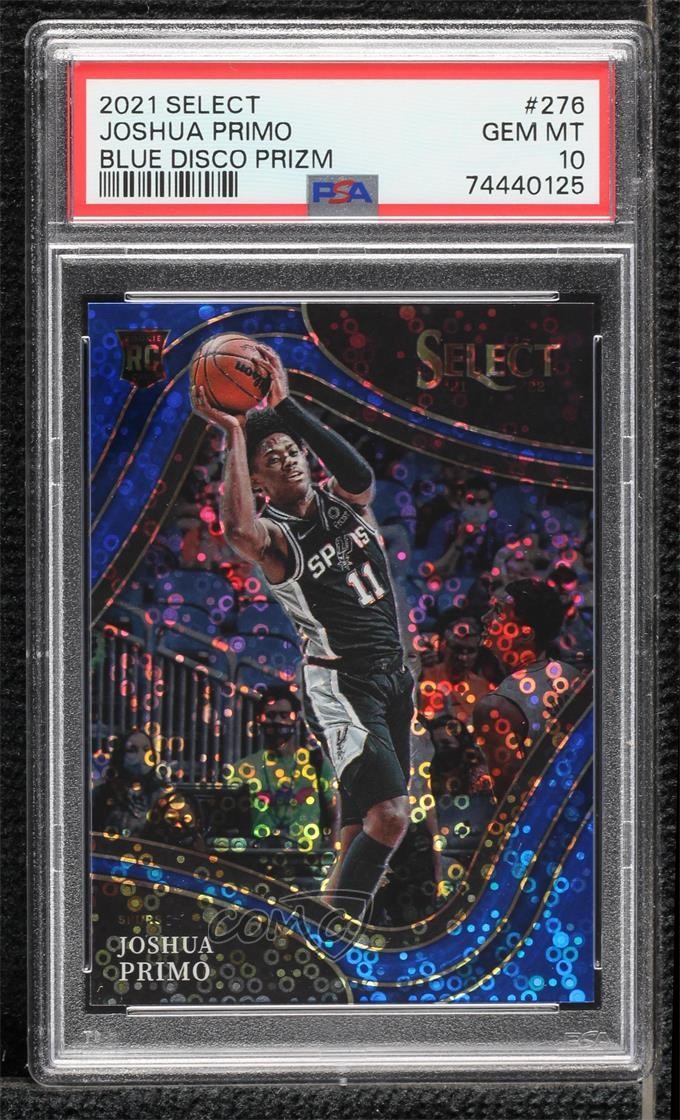 2021-22 Select Courtside Blue Disco Prizm 2/25 Joshua Primo PSA 10 Rookie RC dq2