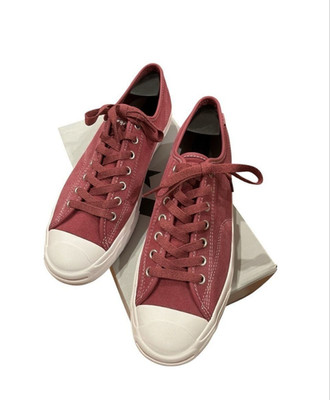 NIB 90s CONVERSE JACK PURCELL UNISEX MESA ROSE SUEDE LEATHER LOW RISE SNEAKERS