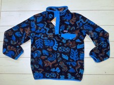 Patagonia Kids Synchilla Snap-T Pullover Jacket M 10 89 NWT Ocean Blue