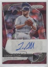 2020 Panini Prizm Rookie Burgundy Cracked Ice /25 Logan Allen #RA-LA Auto 0e4z