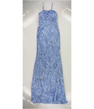 Speechless Womens Mesh Maxi Dress, Blue, 1