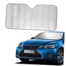 Pack-1 Universal Windshield Sun Shade, Front Window 1 PC Silver 55.1" x 27.5"