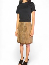 Animal Print leather skirt. Vintage Size 6.